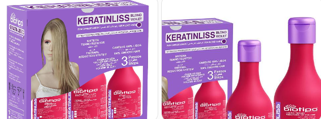 KERATINLISS BLOND VIOLET Kit Complet Professionnel
